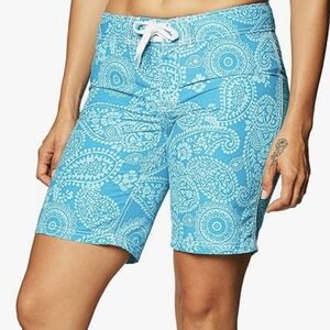 NEW / NWT Kanu Surf Women's Aqua Paisley Swim Shorts (Style: Lanai #1591)